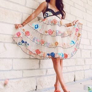 Free people Floral Embroidered Women's dress